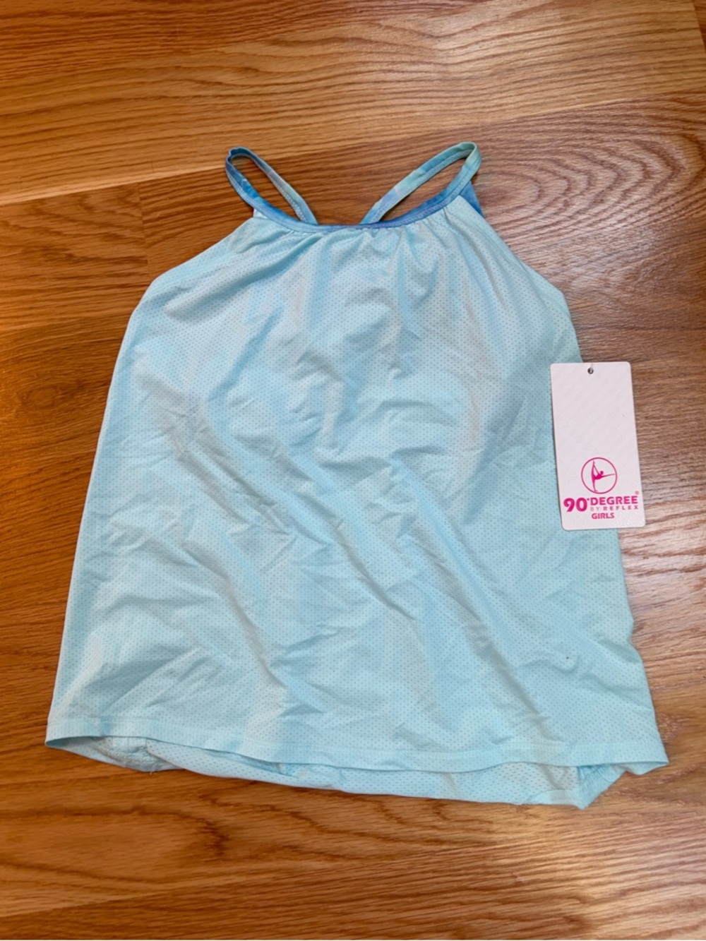 90 Degree By Reflex Aqua Lavender Athletic Tank Top